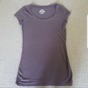 Mudd Brown Fitted Cap Sleeve Short Sleeve Tee